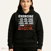 Exercise For Bacon Camouflage Hoodie thumb 5