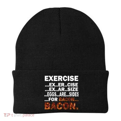 Exercise For Bacon Camouflage Beanie