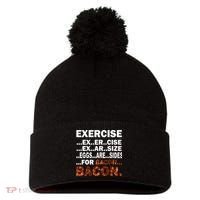 Exercise For Bacon Camouflage Pom Pom 12in Knit Beanie thumb 0