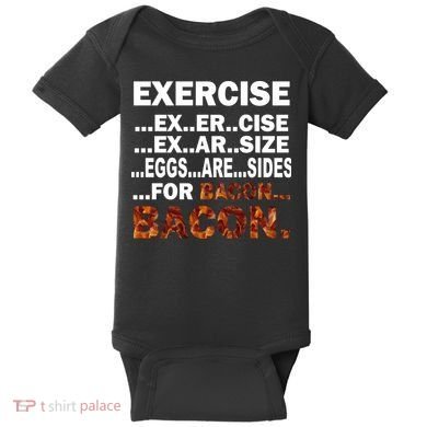 Exercise For Bacon Camouflage Baby Bodysuit