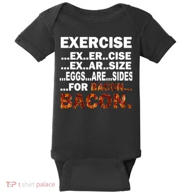 Exercise For Bacon Camouflage Baby Bodysuit
