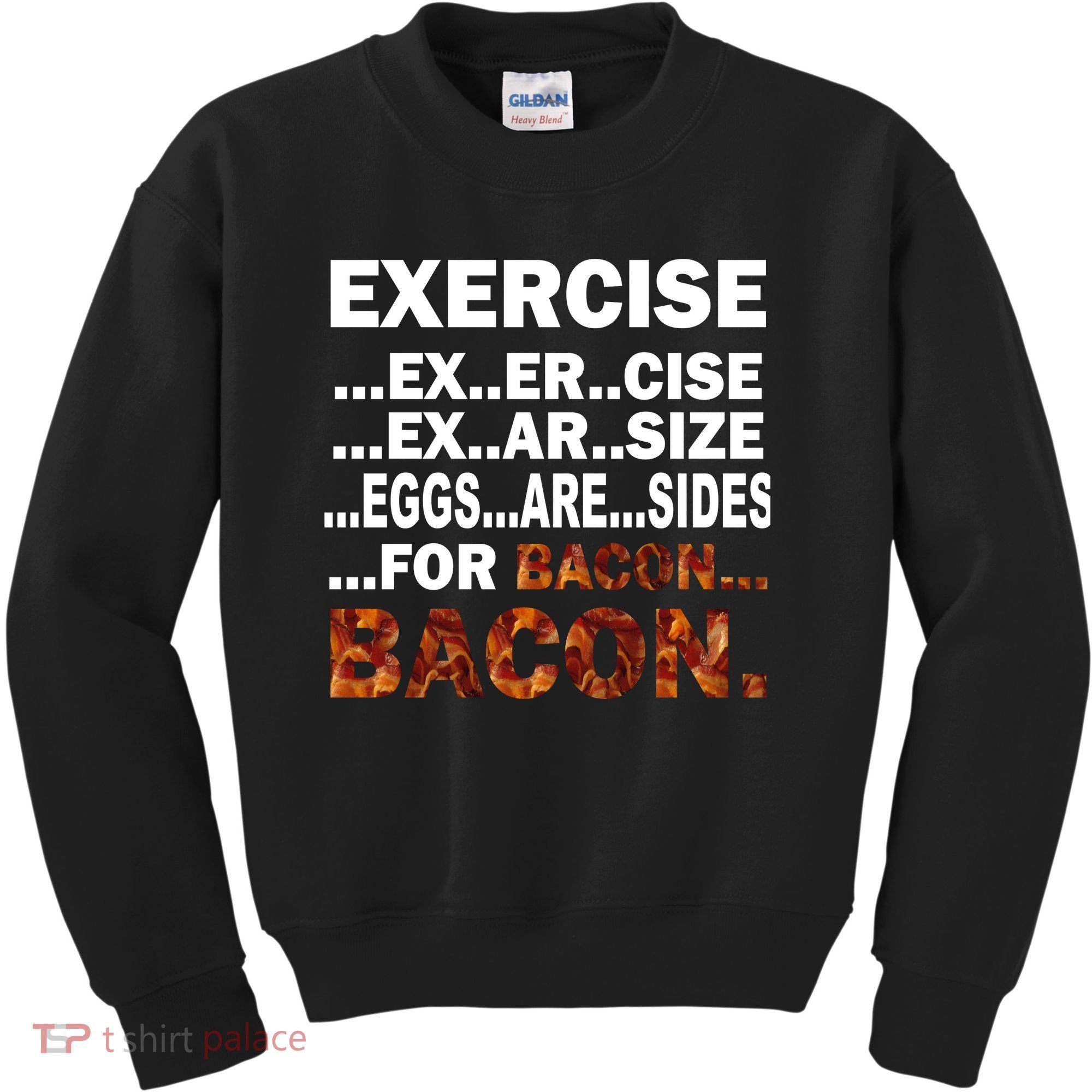 Exercise For Bacon Camouflage Kids Sweatshirt
