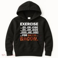 Exercise For Bacon Camouflage Kids Hoodie thumb 0