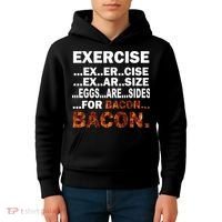 Exercise For Bacon Camouflage Kids Hoodie thumb 4
