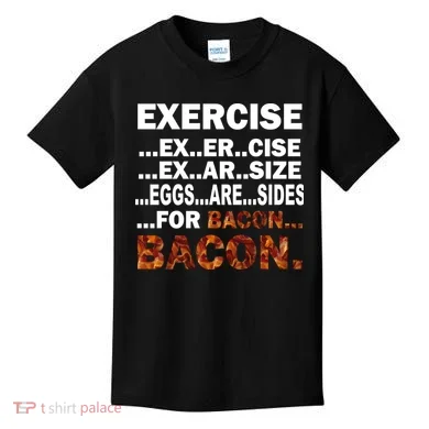 Exercise For Bacon Camouflage Kids T-Shirt