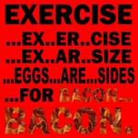 Exercise For Bacon Camouflage Santa Hat thumb 1
