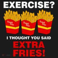 Exercise I Thought You Said French Fries Mousepad thumb 1