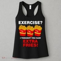 Exercise I Thought You Said French Fries Women's Tank Top thumb 3