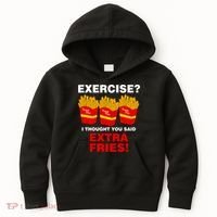 Exercise I Thought You Said French Fries Kids Hoodie thumb 0