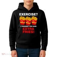 Exercise I Thought You Said French Fries Kids Hoodie thumb 4