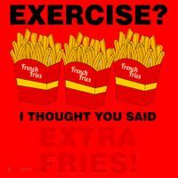 Exercise I Thought You Said French Fries Santa Hat thumb 1