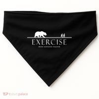 Exercise Some Motivation Required Running from Bear USA-Made Doggie Bandana thumb 0
