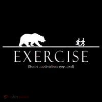 Exercise Some Motivation Required Running from Bear Hoodie thumb 7