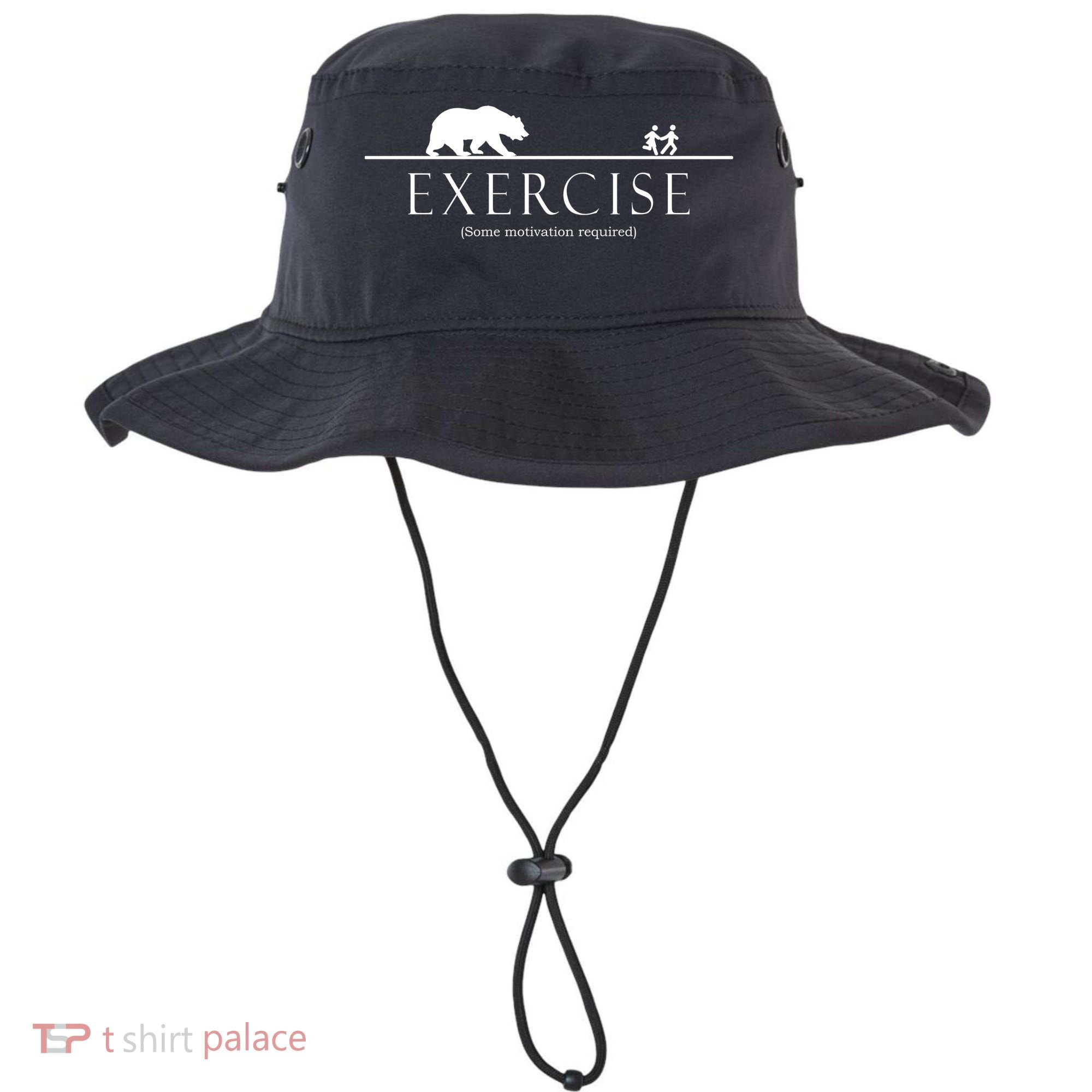 Exercise Some Motivation Required Running from Bear Bucket Hat
