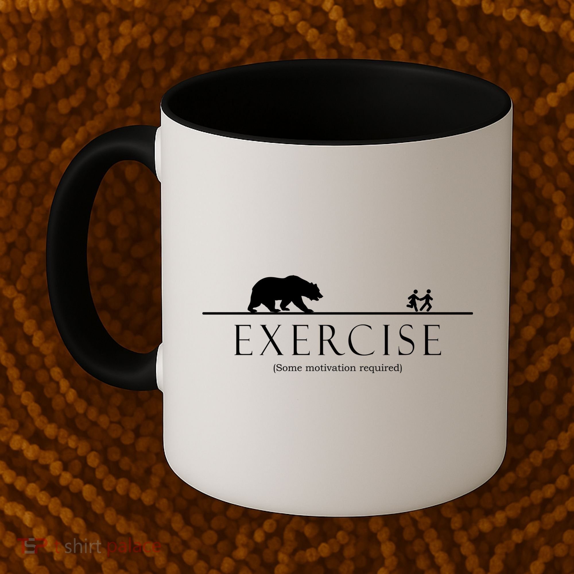 Exercise Some Motivation Required Running from Bear Coffee Mug