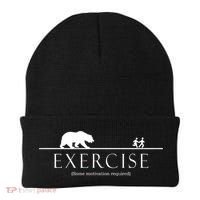Exercise Some Motivation Required Running from Bear Beanie thumb 0