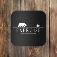 Exercise Some Motivation Required Running from Bear Coaster thumb 0