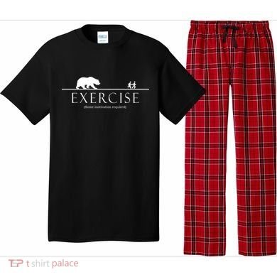 Exercise Some Motivation Required Running from Bear Pajama Set