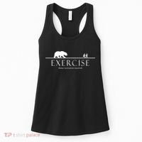 Exercise Some Motivation Required Running from Bear Women's Tank Top thumb 0