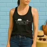 Exercise Some Motivation Required Running from Bear Women's Tank Top thumb 2