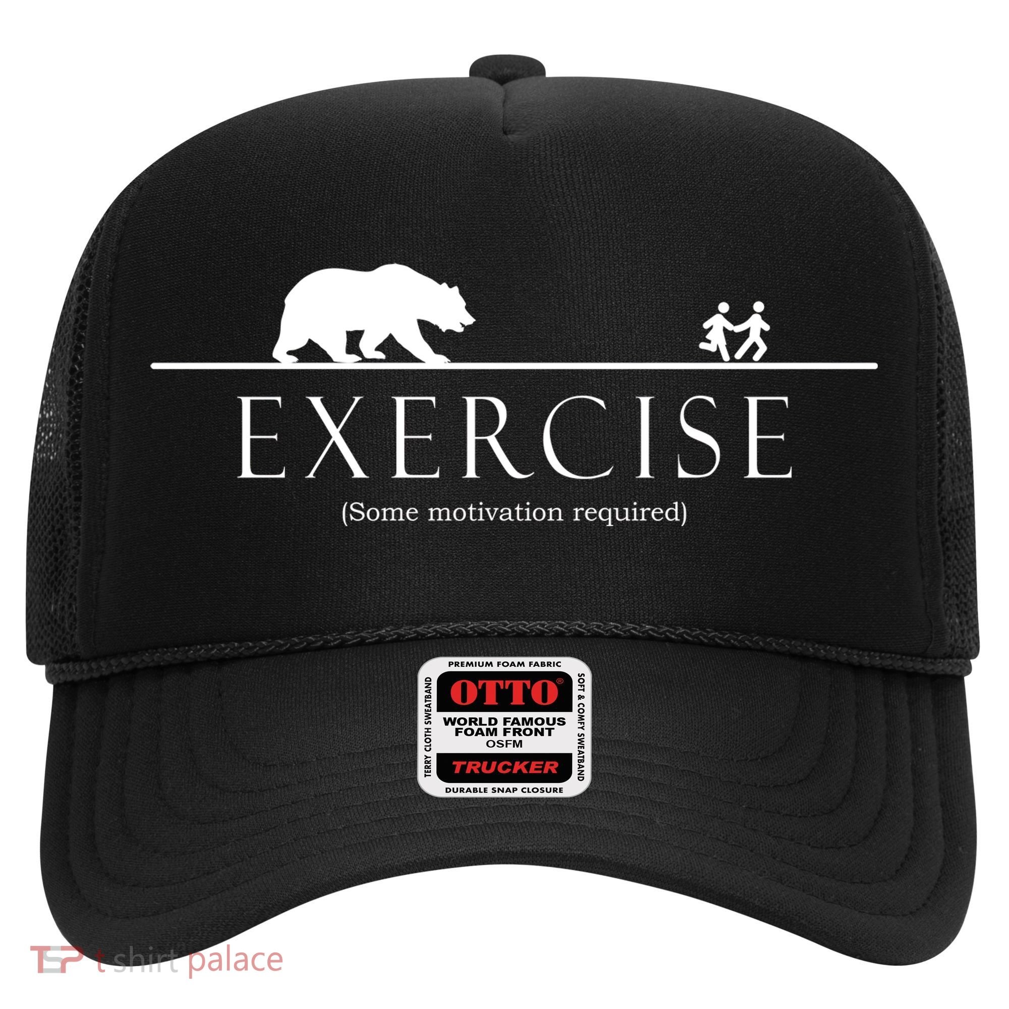 Exercise Some Motivation Required Running from Bear Hat