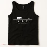 Exercise Some Motivation Required Running from Bear Tank Top thumb 2