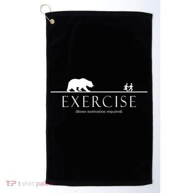 Exercise Some Motivation Required Running from Bear Golf Towel