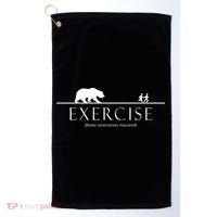 Exercise Some Motivation Required Running from Bear Golf Towel thumb 0
