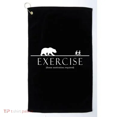 Exercise Some Motivation Required Running from Bear Golf Towel