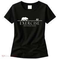 Exercise Some Motivation Required Running from Bear Women's T-Shirt thumb 0