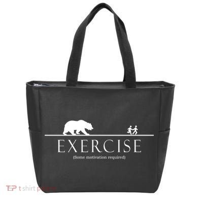 Exercise Some Motivation Required Running from Bear Tote Bag