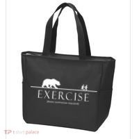 Exercise Some Motivation Required Running from Bear Tote Bag thumb 3