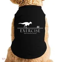 Exercise Some Motivation Required Running from T-Rex Doggie Tank thumb 0