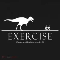 Exercise Some Motivation Required Running from T-Rex Doggie Tank thumb 4