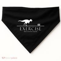 Exercise Some Motivation Required Running from T-Rex USA-Made Doggie Bandana thumb 0