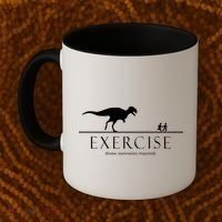 Exercise Some Motivation Required Running from T-Rex Coffee Mug thumb 2
