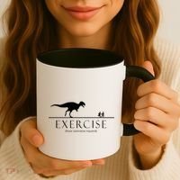 Exercise Some Motivation Required Running from T-Rex Coffee Mug thumb 3