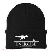 Exercise Some Motivation Required Running from T-Rex Beanie thumb 0