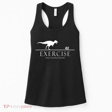 Exercise Some Motivation Required Running from T-Rex Women's Tank Top