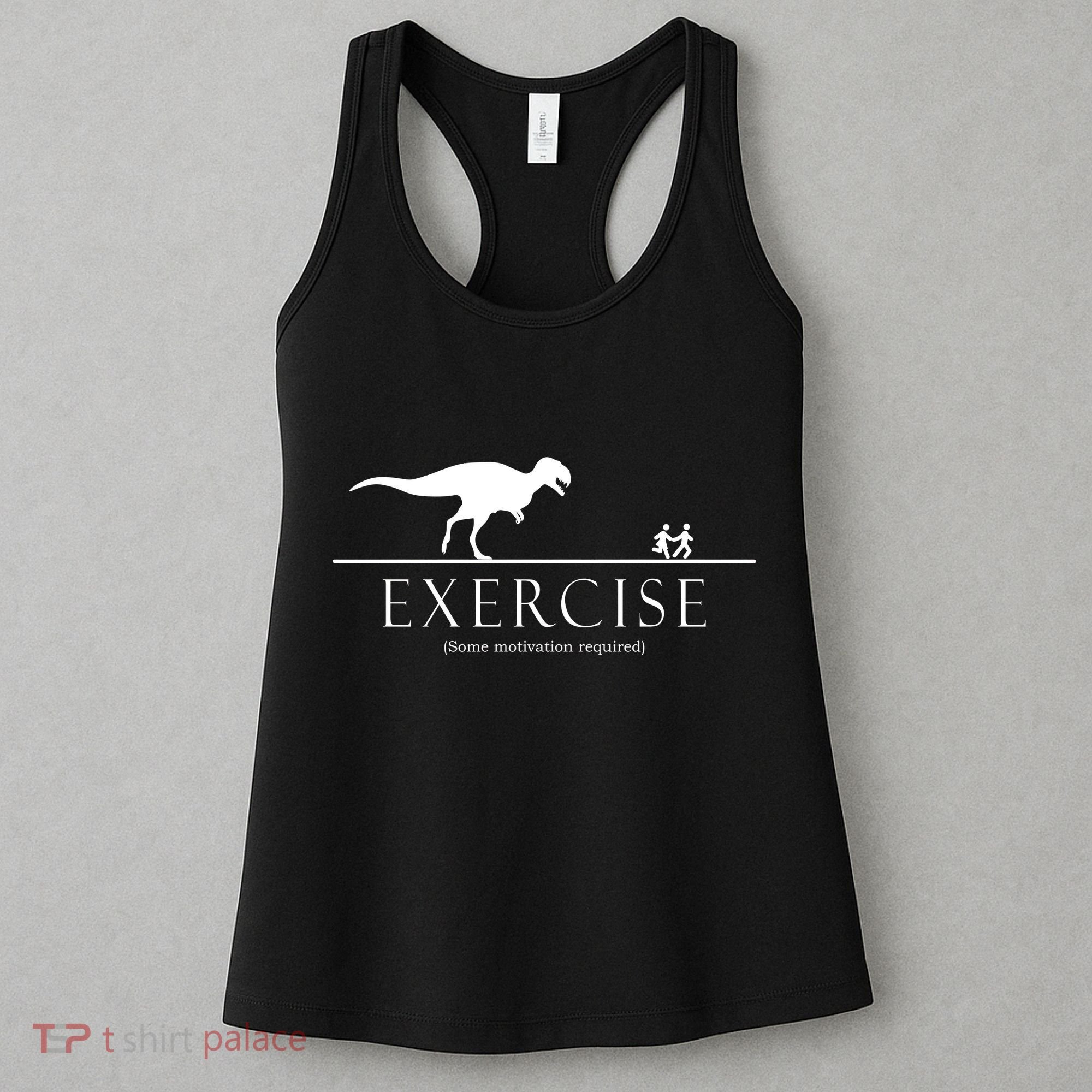 Exercise Some Motivation Required Running from T-Rex Women's Tank Top