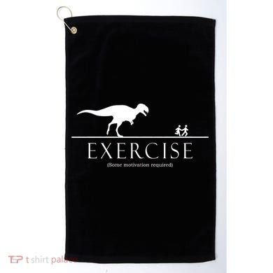 Exercise Some Motivation Required Running from T-Rex Golf Towel