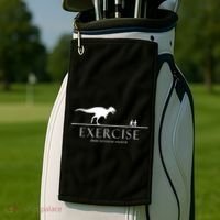 Exercise Some Motivation Required Running from T-Rex Golf Towel thumb 2