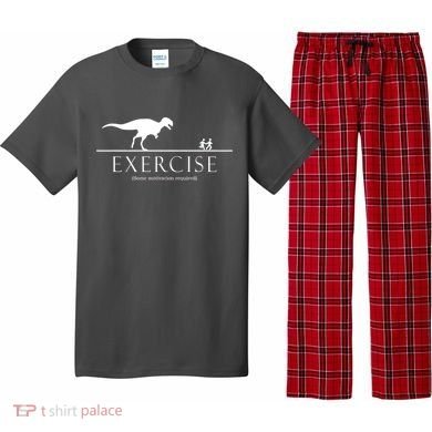 Exercise Some Motivation Required Running from T-Rex Pajama Set