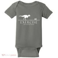 Exercise Some Motivation Required Running from T-Rex Baby Bodysuit thumb 0