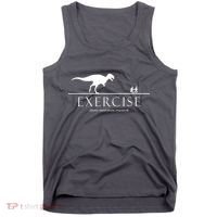 Exercise Some Motivation Required Running from T-Rex Tank Top thumb 0