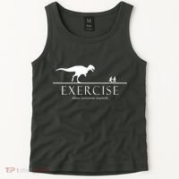 Exercise Some Motivation Required Running from T-Rex Tank Top thumb 2