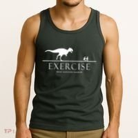 Exercise Some Motivation Required Running from T-Rex Tank Top thumb 3