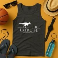 Exercise Some Motivation Required Running from T-Rex Tank Top thumb 4