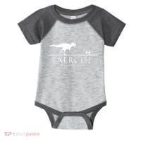 Exercise Some Motivation Required Running from T-Rex Infant Baby Jersey Bodysuit thumb 0