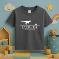 Exercise Some Motivation Required Running from T-Rex Toddler T-Shirt thumb 3